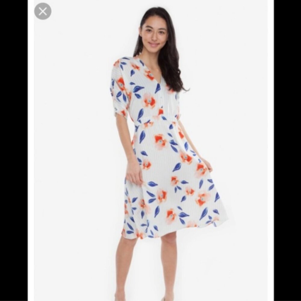 NWT Tucker The Market Dress Stretch Georgette Silk in Julia's Song Midi Dress XS